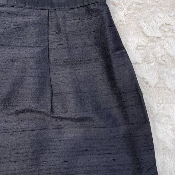 Vintage 100% raw silk pull-on easy pants balloon leg tapered trousers black M - Picture 9 of 17